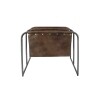 Leather & Iron Double Magazine Holder - Brown - Image 2