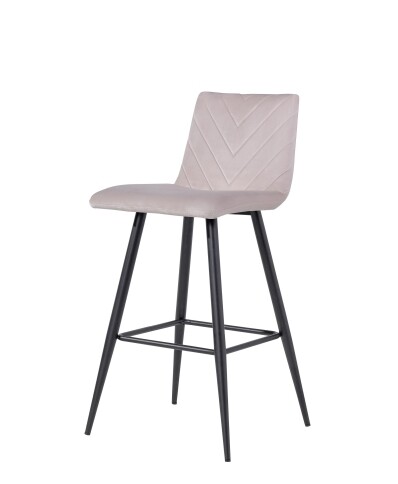Retro Bar Stool - Taupe Velvet