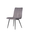 Retro Dining Chair - Dark Grey Velvet - Image 2