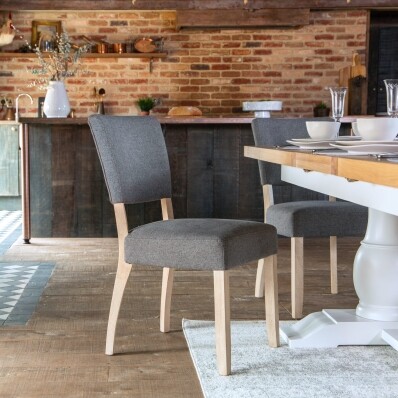 Fabric Dining Chair - Grey