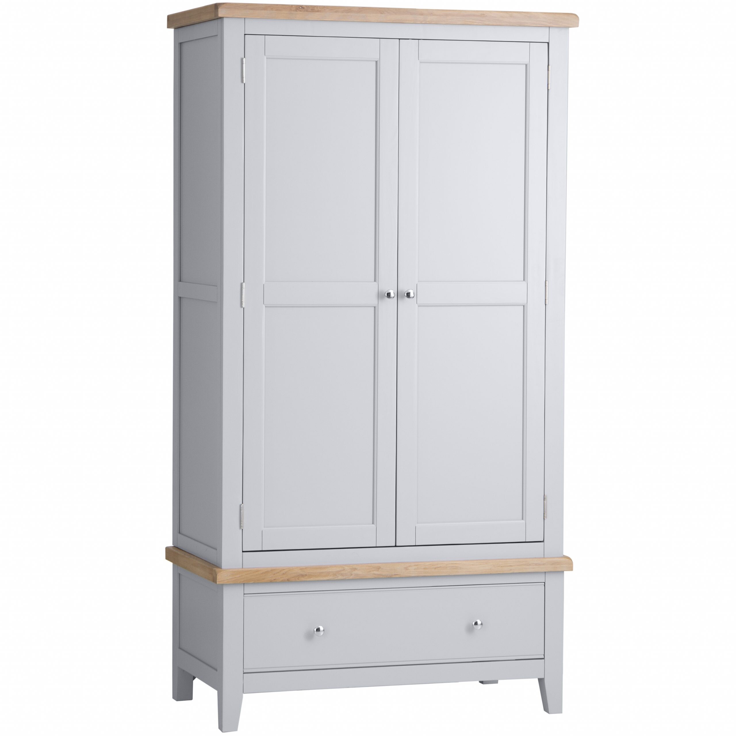 Modern Grey 2 Door Wardrobe - Spacious Storage Solution - Image 2