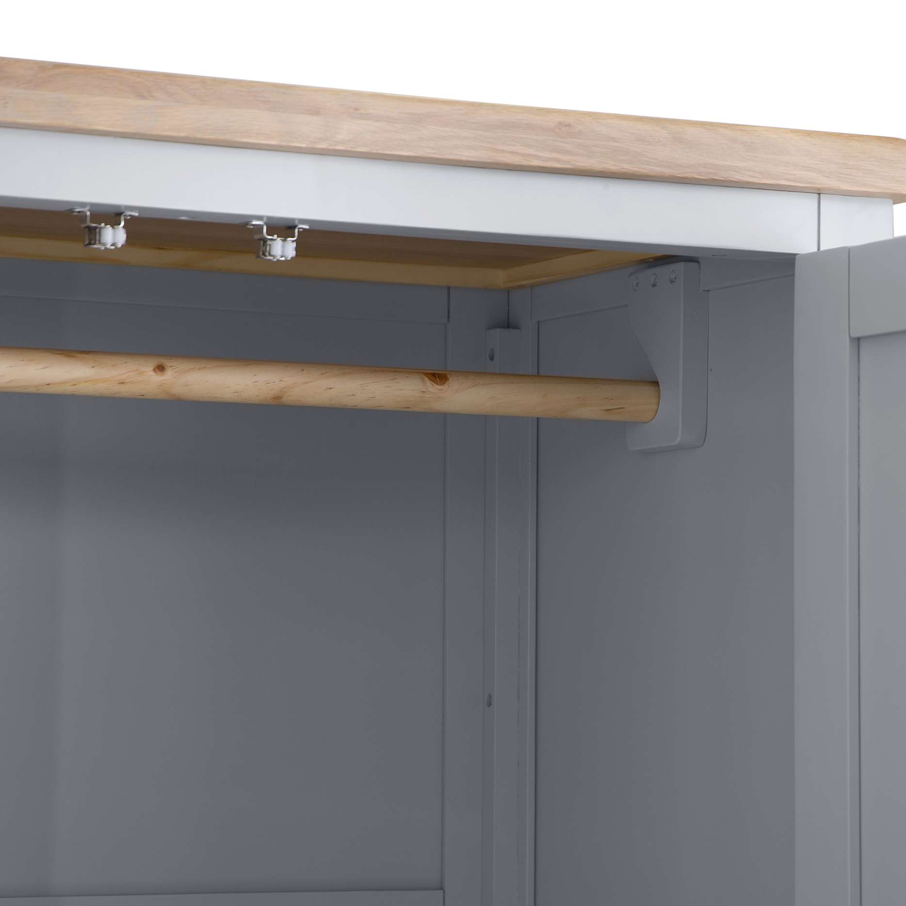 Modern Grey 2 Door Wardrobe - Spacious Storage Solution - Image 5