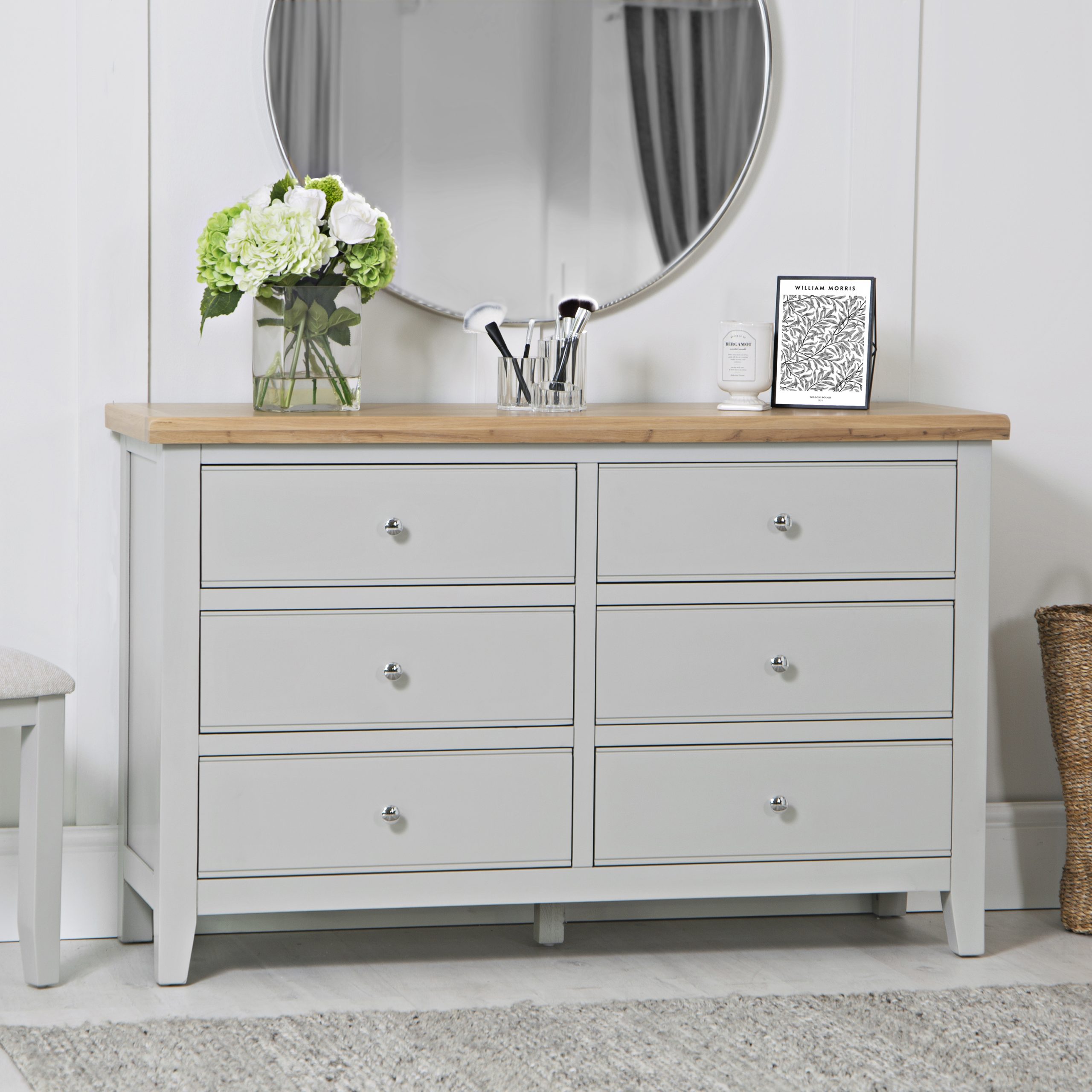 Grey Oak Chest of Drawers