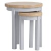 Contemporary Set of 2 Grey Nesting Tables | Space-Saving - Image 2