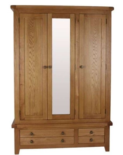 Wardrobe 3 Door Oak