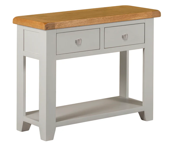 oak grey console table