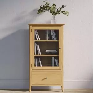 Light Oak Glazed Bookcase