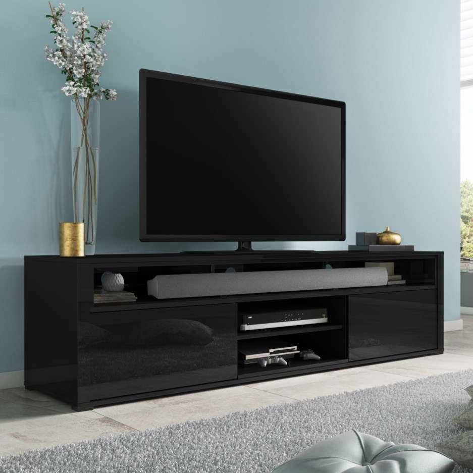 Black Gloss TV Unit suitable for 85 Inch Tv's