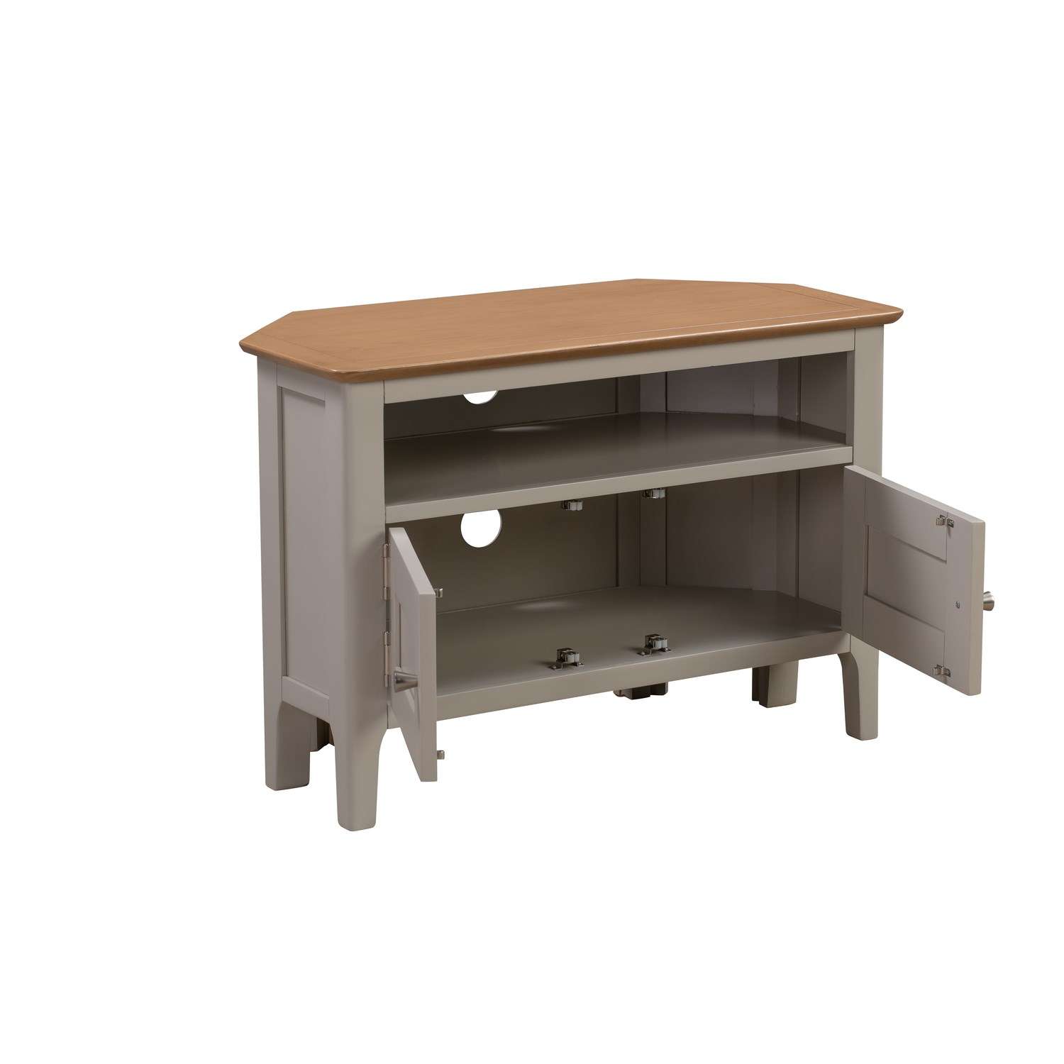 grey corner tv unit