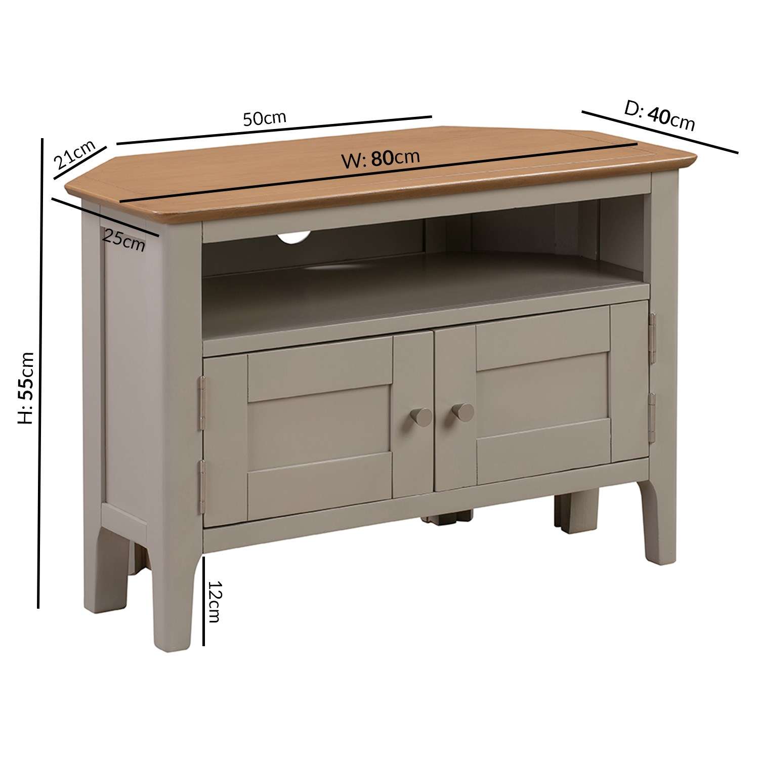 grey corner tv unit