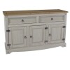 Wooden Sideboard in Grey 3 Doors