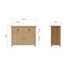 Oak 2 Door 2 Drawer Sideboard