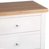 Stylish 6-Chest of Drawers White with Oak Top - Image 8