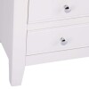 Tall Bedside Cabinets White with Oak Top - Image 5