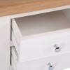 Tall Bedside Cabinets White with Oak Top - Image 8