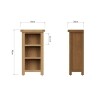 Narrow Oak Bookcase
