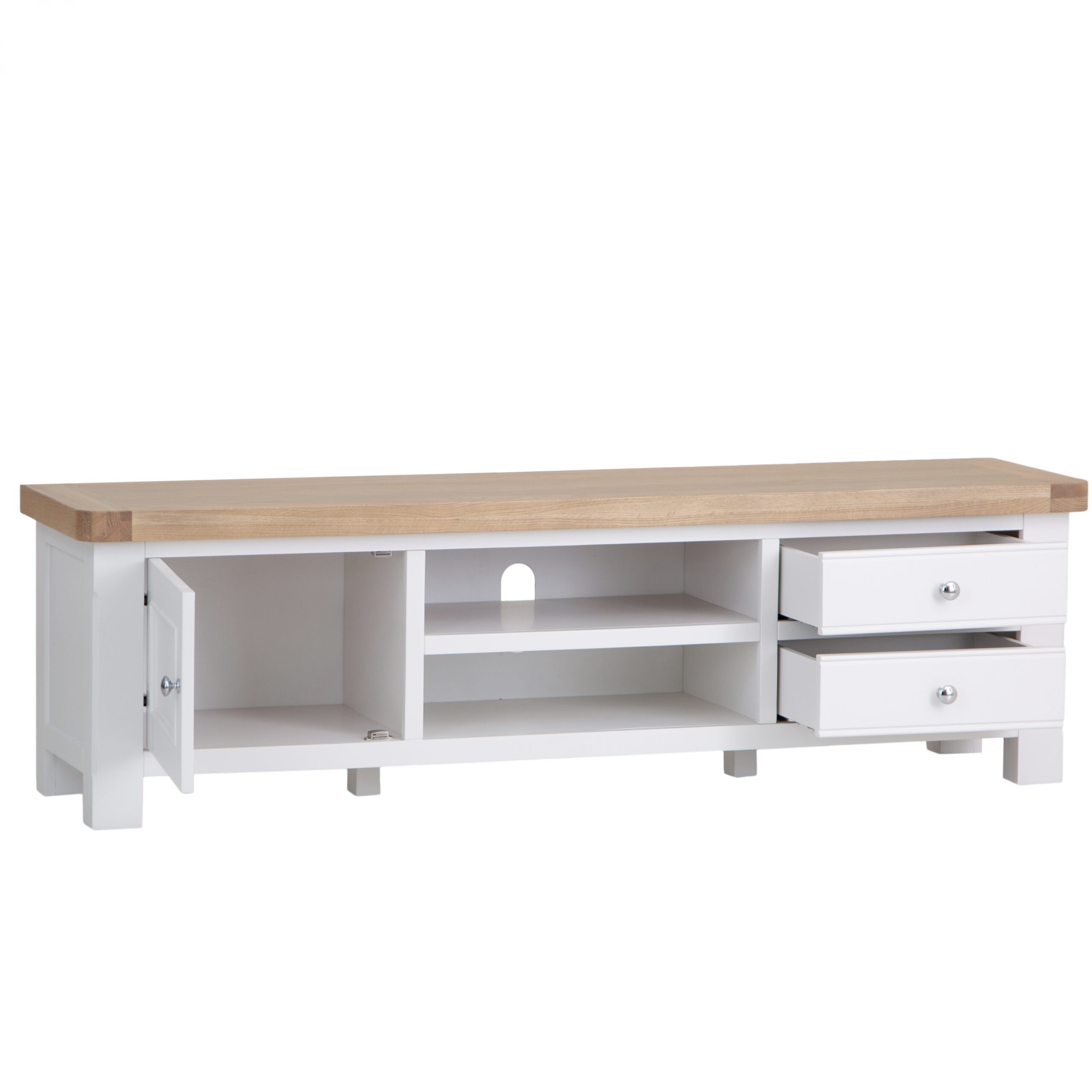 Large White Oak TV Unit - Image 4