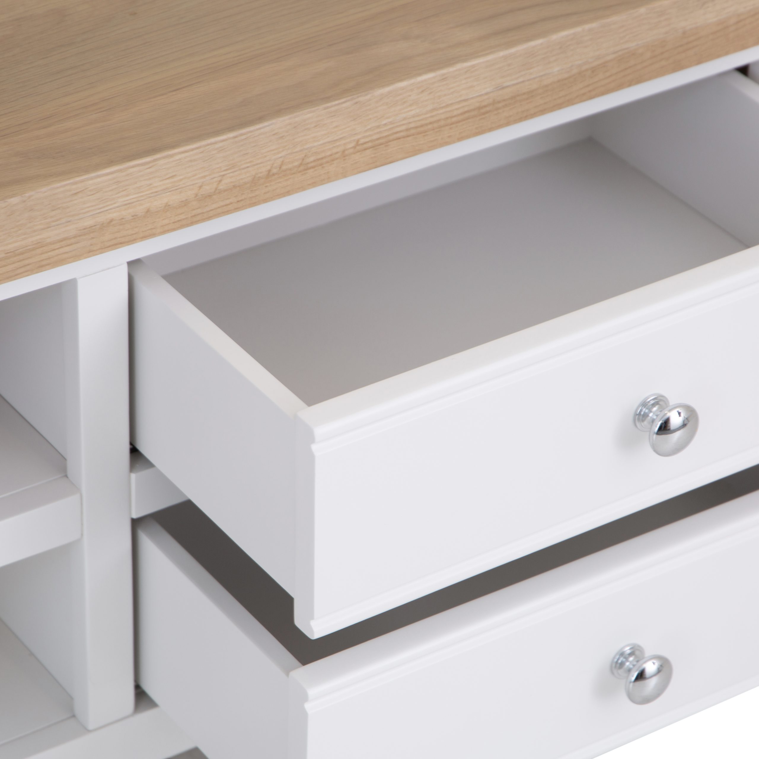 Large White Oak TV Unit - Image 6