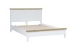 double bed wooden white