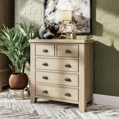 Stylish 2 Over 3 Chest of Drawers