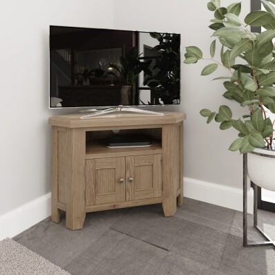 Corner TV Unit In Oak