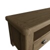 Large Oak Finish TV Stand - Image 9