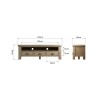Large Oak Finish TV Stand - Image 11
