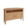 Stylish Oak Corner TV Stand - Perfect for Small Spaces - Image 2