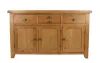 Fully assembled solid rustic oak sideboard