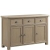 Smoked Oak Large Sideboard 3 Door 3 Drawer - Image 3