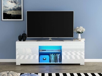 Small White Gloss TV Unit