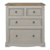 2+2 Chest Of Drawers Grey