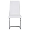 Diamond Stitch Dining Chair, Chrome Legs - White - Image 9